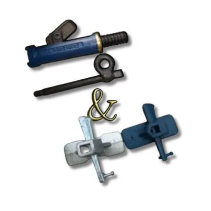 Blocatori cu pana pentru cofraje tip Doka - fluturi broscute morsete vopsiti zincati